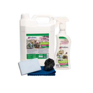 Kit Galão C5L + 1 Frasco + Pano + Esponja Aço + Esponja Supergreen Citrus