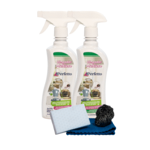 Kit 2 Frasco Citrus 500ml + Pano + Esponja aço + Esponja Supergreen